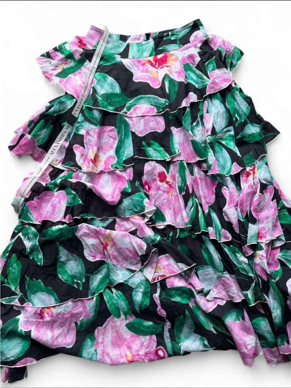 NWT Alexandra Miro Cordelia Floral Ruffle Maxi Skirt - M